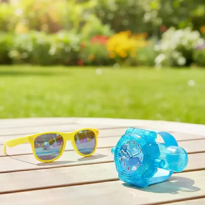 Water Squirter 2Pcs Wrist Watch Toy Fun Prank Shooter Summer Pool Beach Party Favors Adults Kids