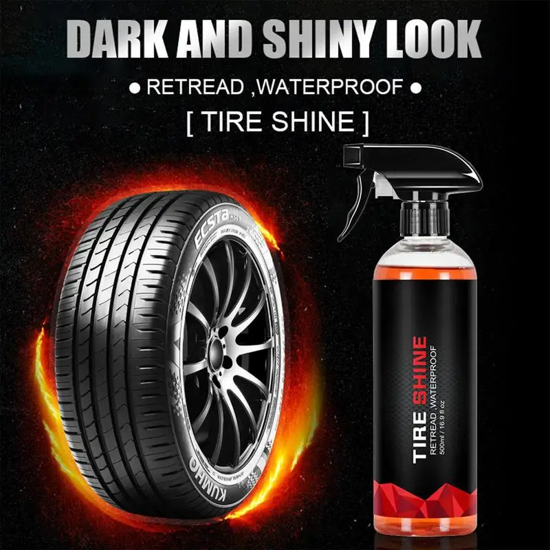 Tire Coating Dressing Creative 500ml Long Lasting Shine Spray Tire Protection Coating Tire Polishing Solution car Accessories