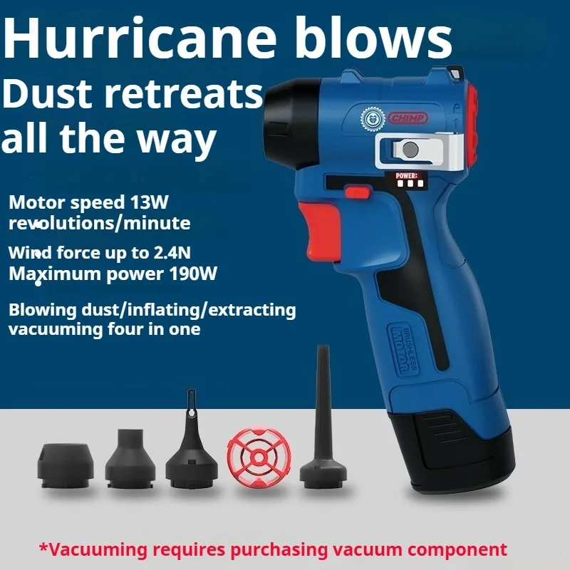 Professional Powerful Li-ion Air Duster Blower Home Decoration Dust Removal Turbine Gun Household Cleaning Vacuum Electric Tools