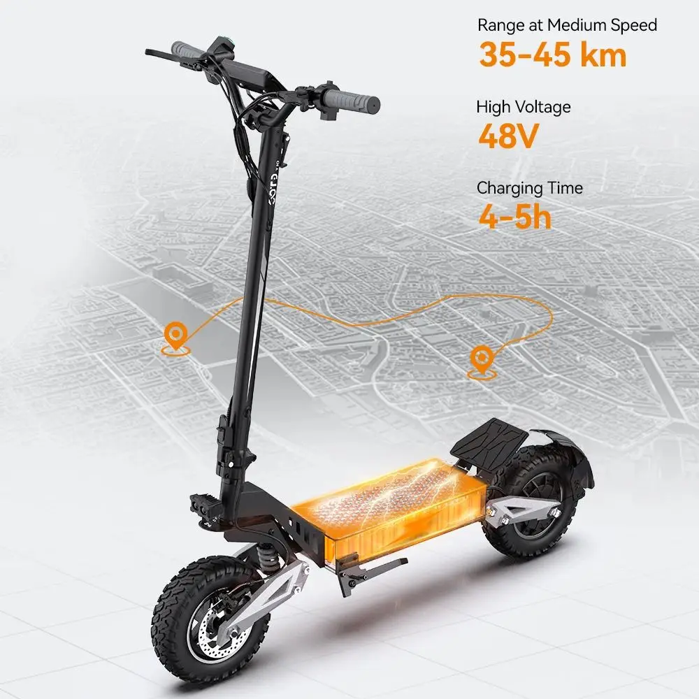 OOTD T10 سكوتر كهربائي 900 واط ذروة الطاقة 48V13AH مجموعة كبيرة مدينة سكوتر كهربائي LED مجموعة ل 11 بوصة المحمولة سكوتر كهربائي