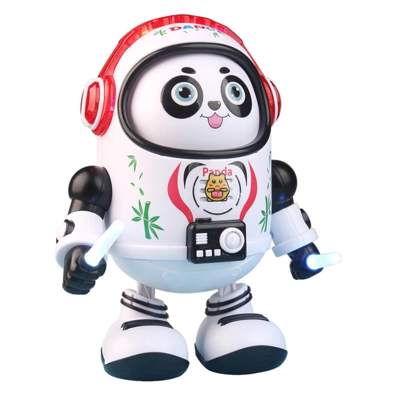 Jouet électronique de danse Panda pour bébé, 18cm, avec lumière, dessin animé, chant clignotant, musique, animaux, Robots, cadeaux pour bébés