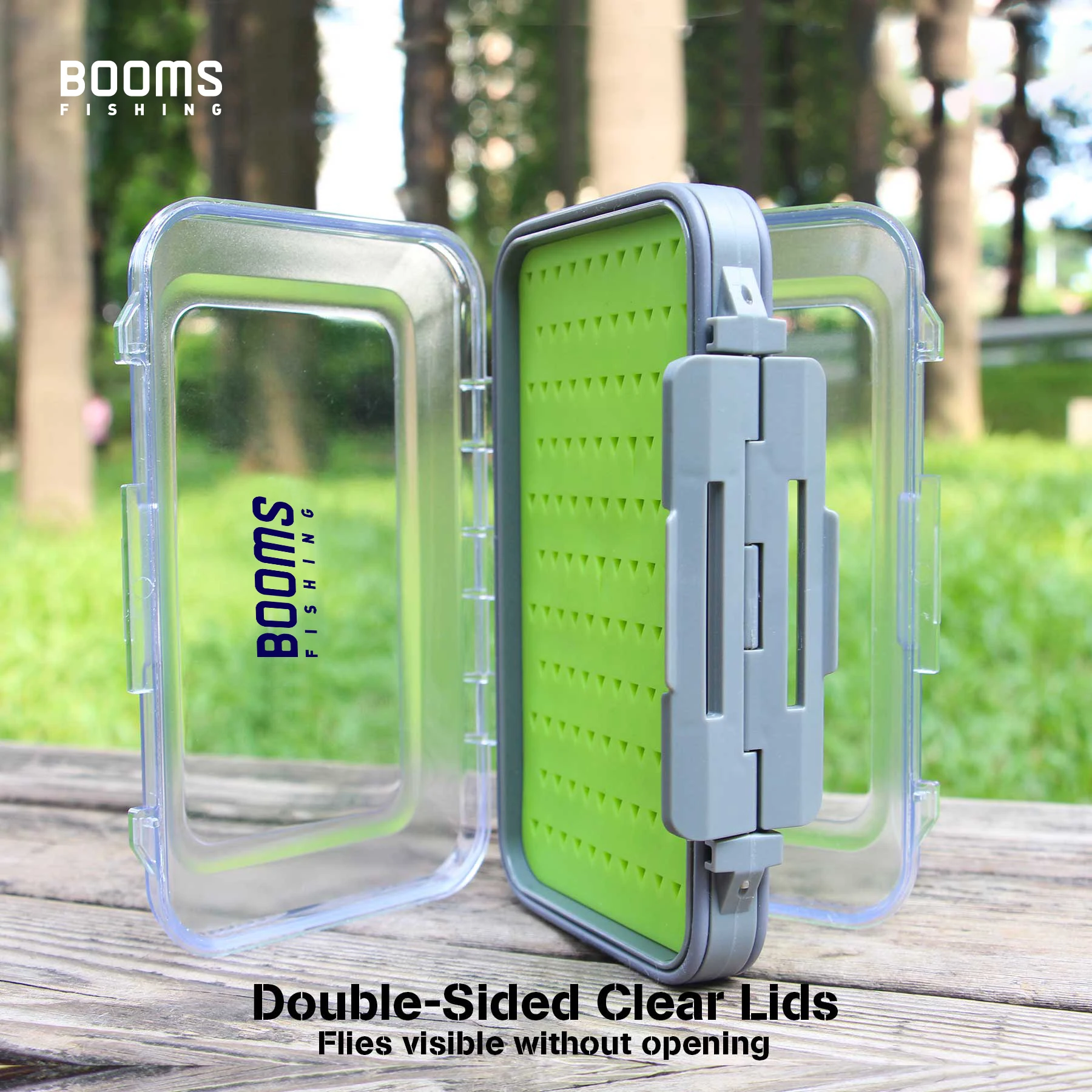 Booms Fishing FFB Fly Fishing Storage Transparent box Two-Sided Box Bait Storage Box Outdoors Fishing Tools Accessories