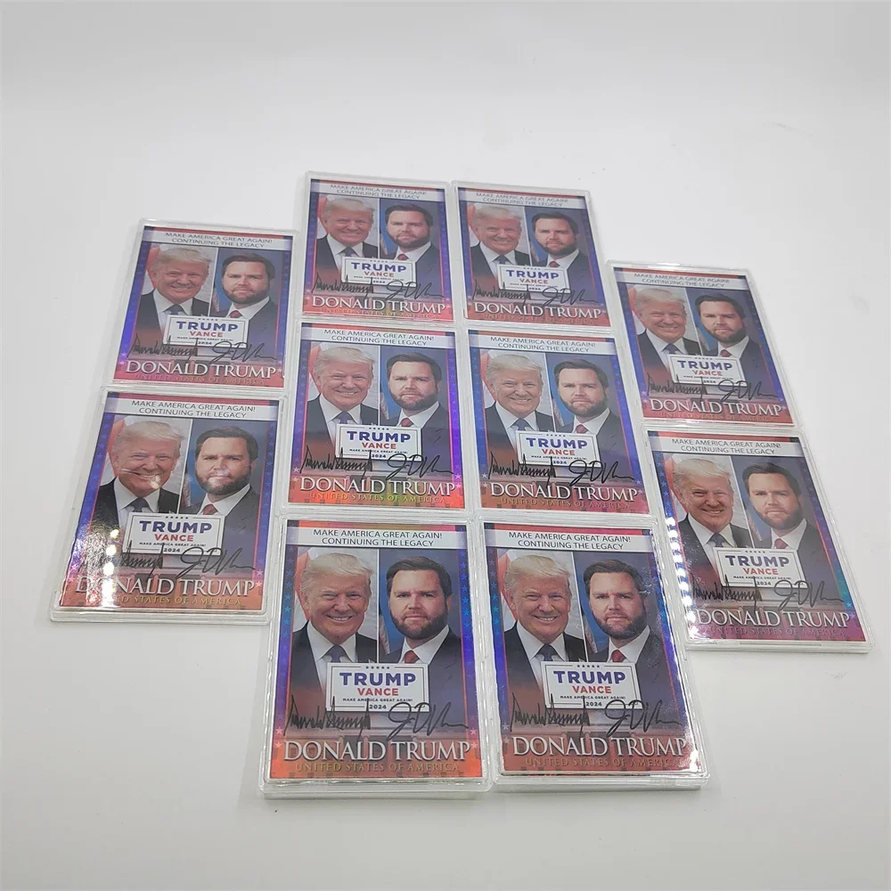 Donald Trump and Vance Fight continue the legacy President CARD in case Make America Great Again Collection fans gift Souvenir