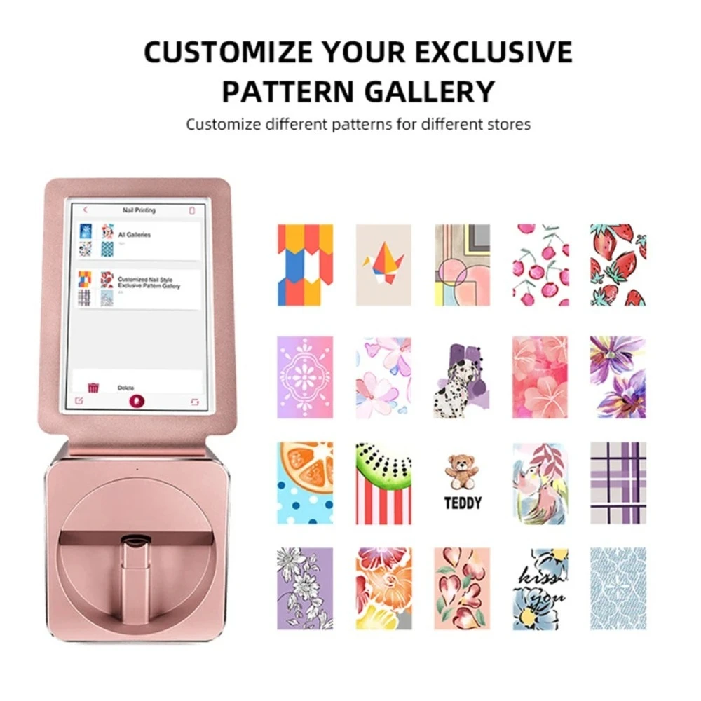 Professional Automatic 3D Art Nail Printer Digital WiFi Nail Painting Machine with Electric Power Supply view 3