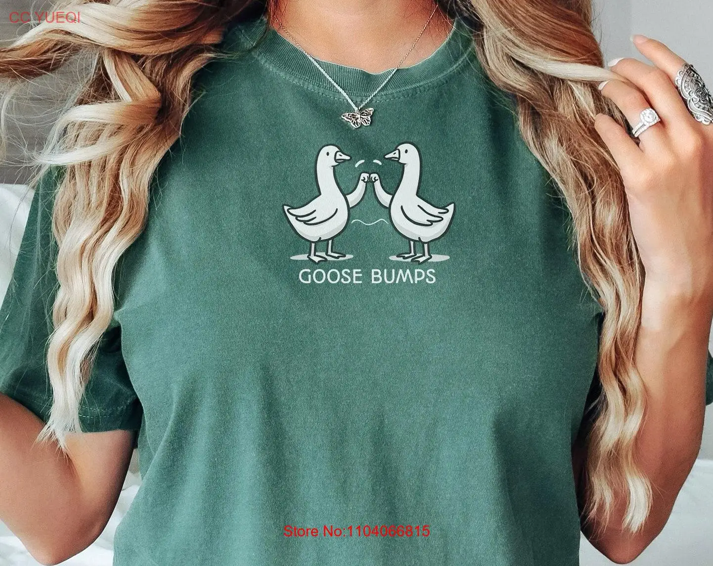 Two Geese Bumping T Shirt Comfort Colors Oversized Vintage Trendy Funny Goose Silly For Daughter Friend Sister