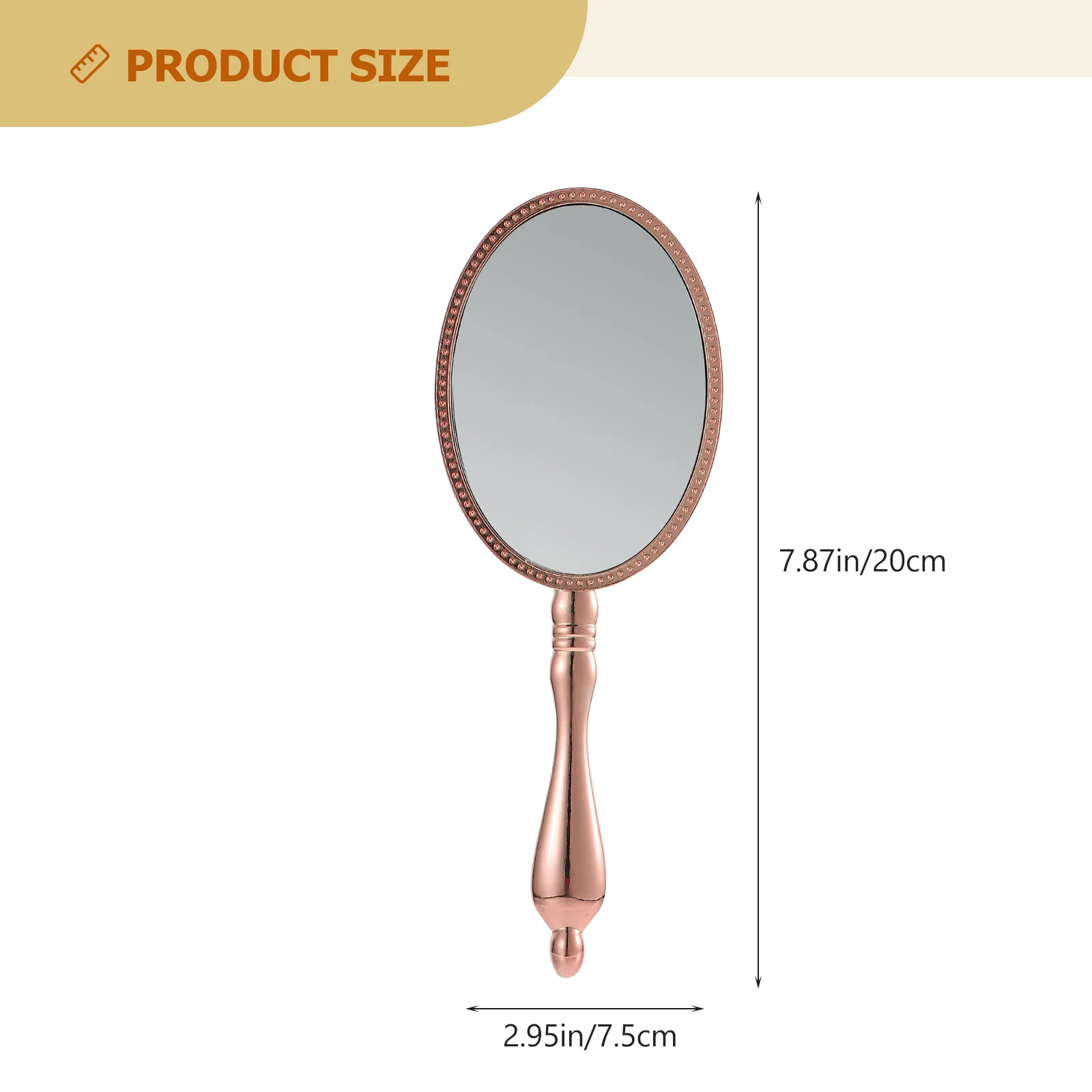 Handheld Mirror Vintage Style Premium Zinc Alloy Practical Gift for Women Friends Family Coworker Retro Hand Mirror