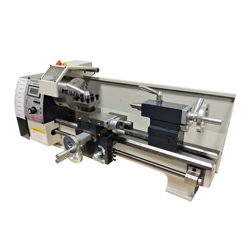 

0618 Mini Lathe 210V Extended Household Benchtop Processing All Metal Stainless Steel Teaching Instrument Small Lathe