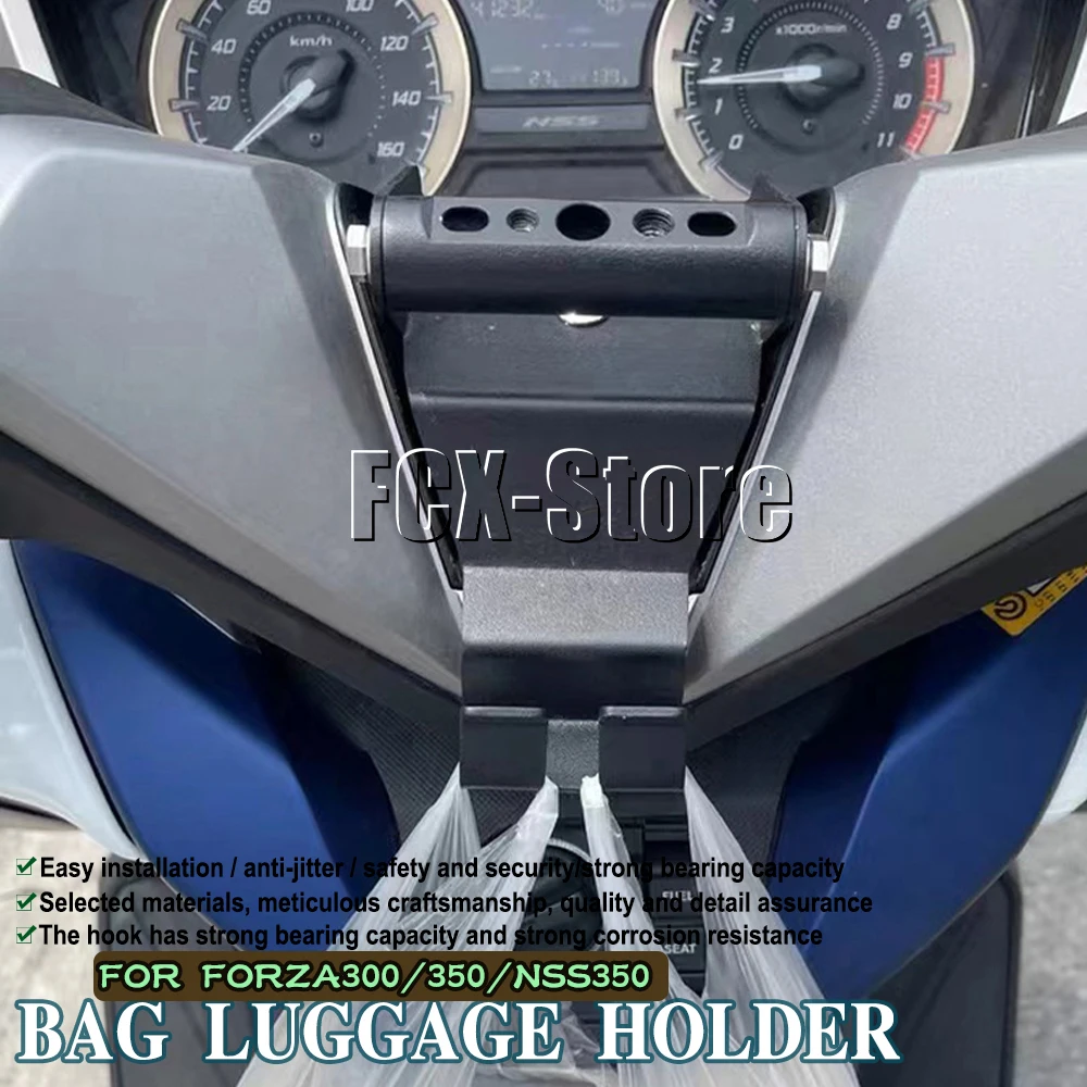 

Motorcycle Black Helmet Hook Luggage Clamp Bag Holder Hanger GPS Mount For Honda Forza 350 FORZA350 NSS350 Forza 300 FORZA300