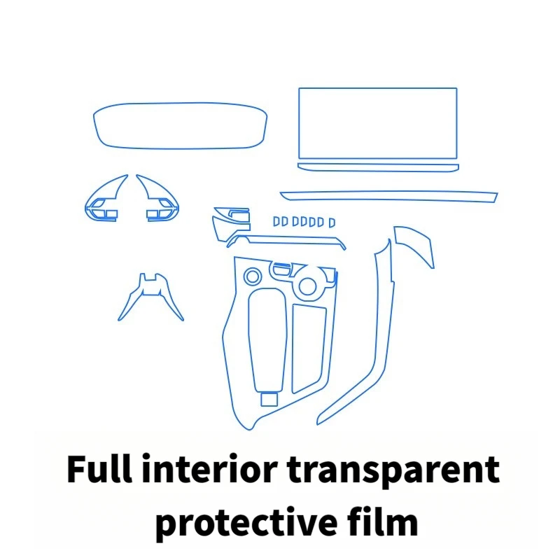 For 2022-2024 Peugeot 5008 interior protection film screen film center console film decoration