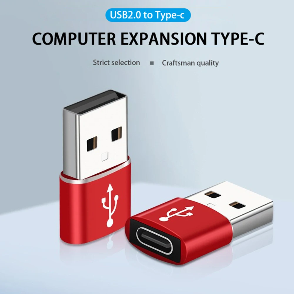 Adaptador Mini USB 2,0 A USB C, convertidor de sincronización de datos de carga rápida, tipo C hembra A USB tipo A macho, alta velocidad