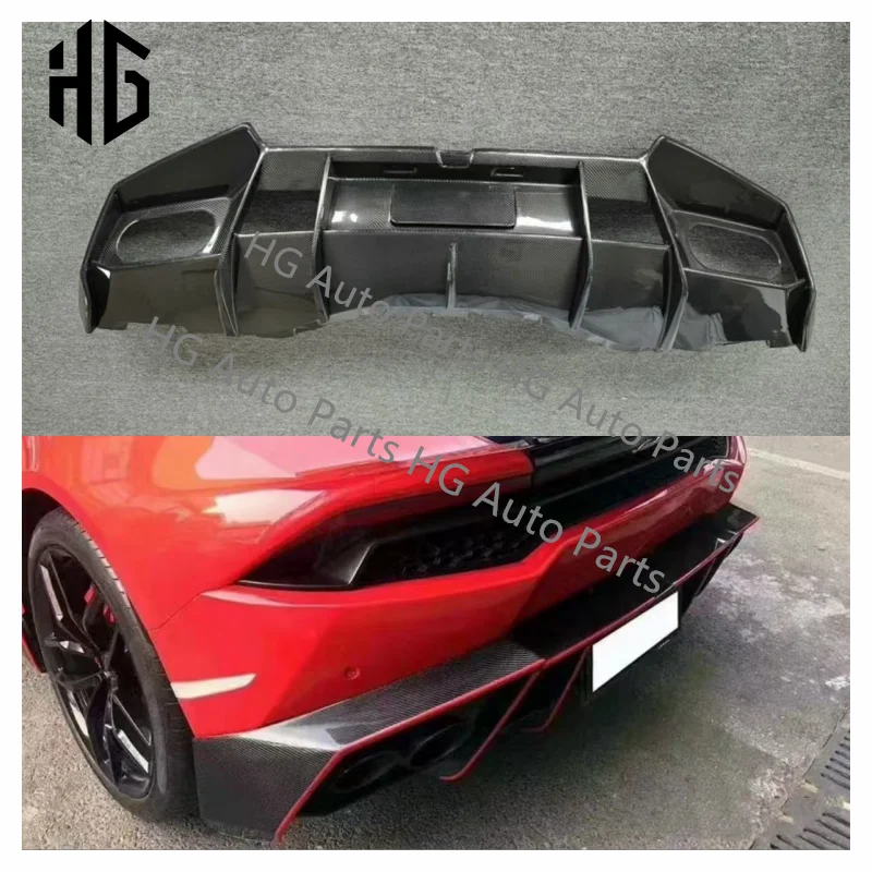 Upgrade MSY Style Carbon Fiber Bumper Lip Rear Diffuser Trunk Lid Spoiler Body Kit For Lamborghini Huracan LP580 LP610 EVO