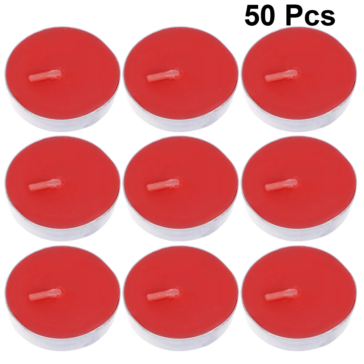 

50Pcs Smokeless Unscented Tea Light Candles Long Burning Wax Flickering Decorative Romantic Home Wedding Spa