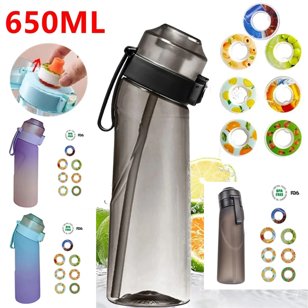 650ML Flavored Water Bottle Flavor Pods Scent Water Cup Flavored Sports Water Bottle Outdoor Drinking Bottles With Flavor Pod