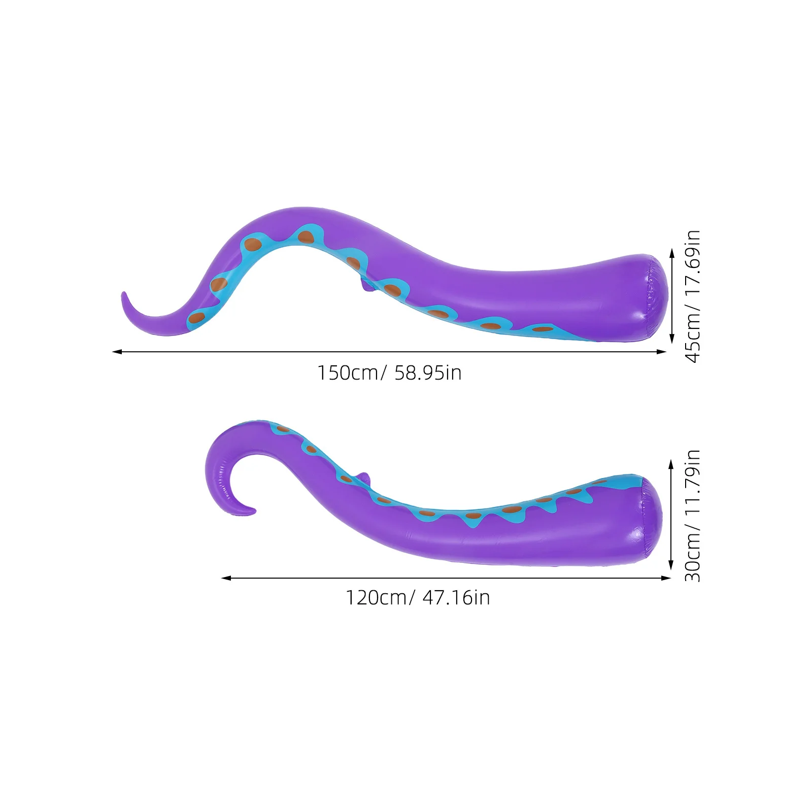 4Pcs Inflatable Octopus Tentacles Halloween Decoration Realistic Design Durable Easy Install Reusable Ocean Theme Party Supplies