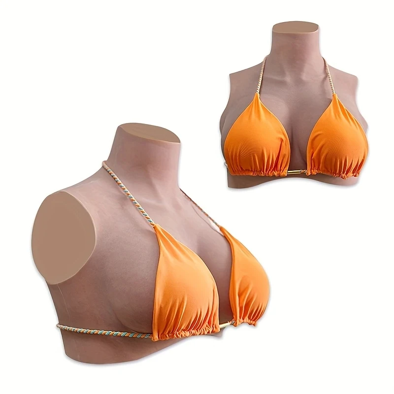 Silicone Breastplate,  High Neck Breast Plates Silicone, Suitable for Movie Props, Costume Parties, Surprise Gift for Friends.