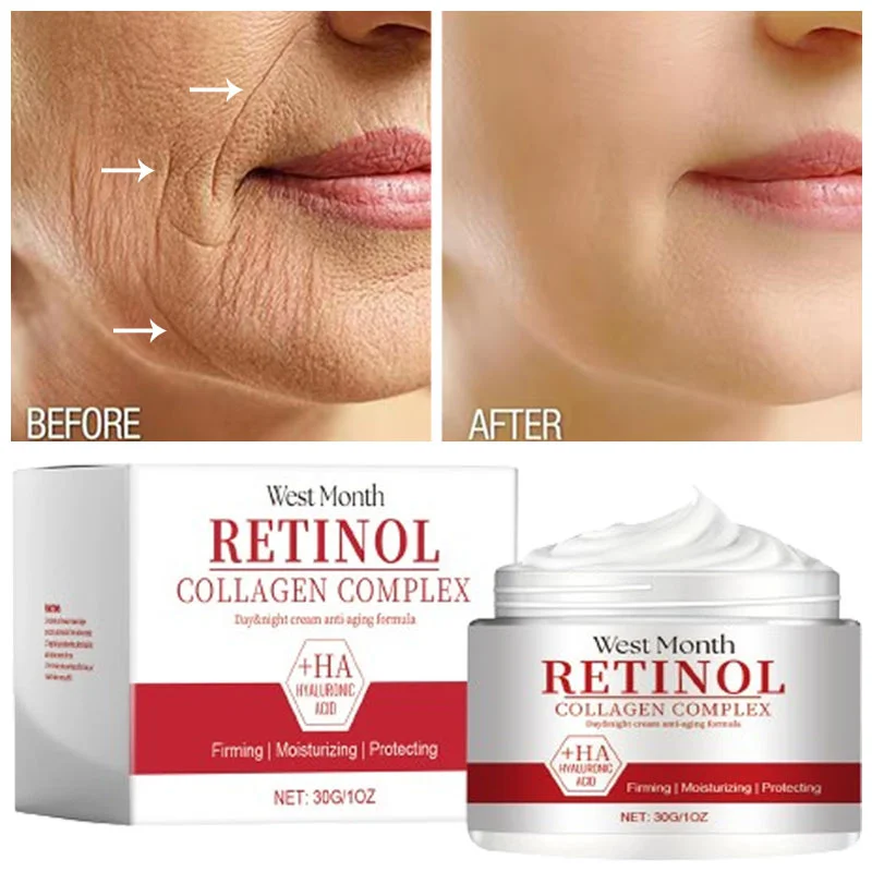 Retinol Wrinkle Removal Cream Fade Face Eye Fine Line Instant Anti Aging Whitening Anti-Wrinkle Dark Circles Dismiss Cream 30g