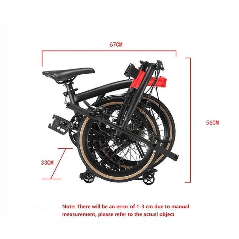 16inch Tri-folding Bike 9speed High Quality Steel Frame rainbow Silver Y bar M bar 9S  Mini Folding Bike