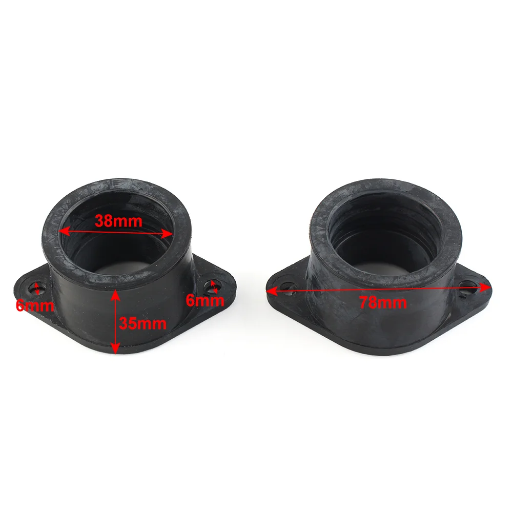 2pcs Motorbike Intake Manifold Boot Joint Insulator 16065-037 For Kawasaki KZ400 Z400 KZ Z 400 1974 1975 1976 1977 1978