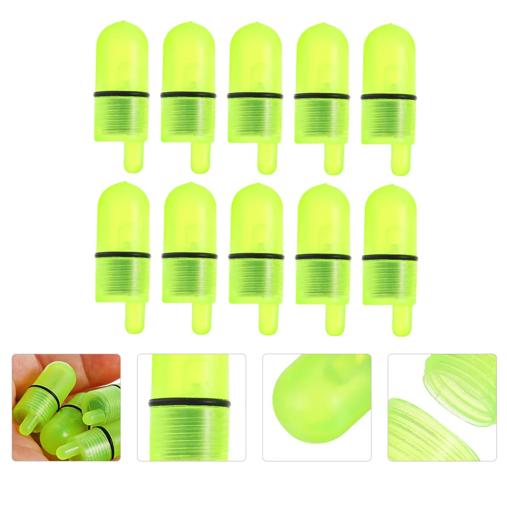 30 Pcs LED Fishing Night Light Bell Rod Accessory Lights for Professionals Plastic Bites Luminous