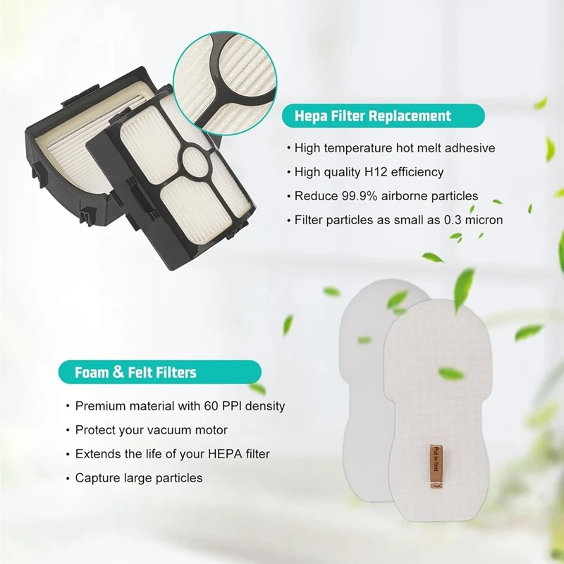 Filtros de repuesto para Shark HZ3002 HZ3000 Stratos, filtros de vacío ultraligeros con cable, cartucho neutralizador de olores