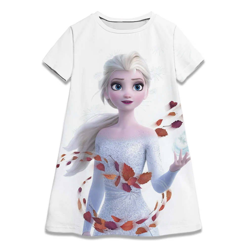 Hot Sale Kids Girl Cosplay Snow Queen Top Disney Frozen Elsa And Anna Princess Dress for 2-8 Years Girls Birthday Party Dresses