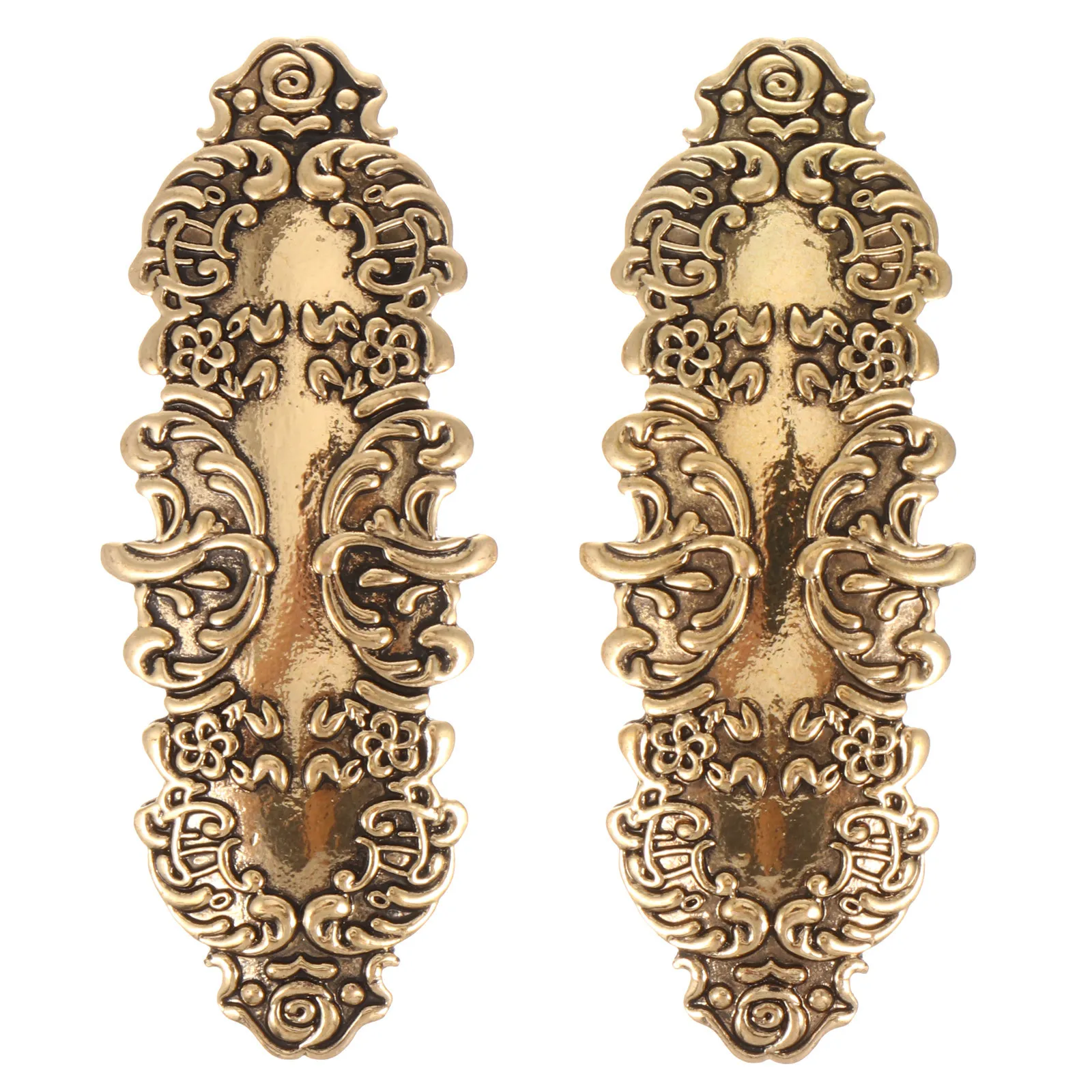 

2Pcs Metal Hair Clips Retro Design Large Barrettes Non Slip Vintage Accessories Hair Clips Retro Hairpins Alloy Hairpins