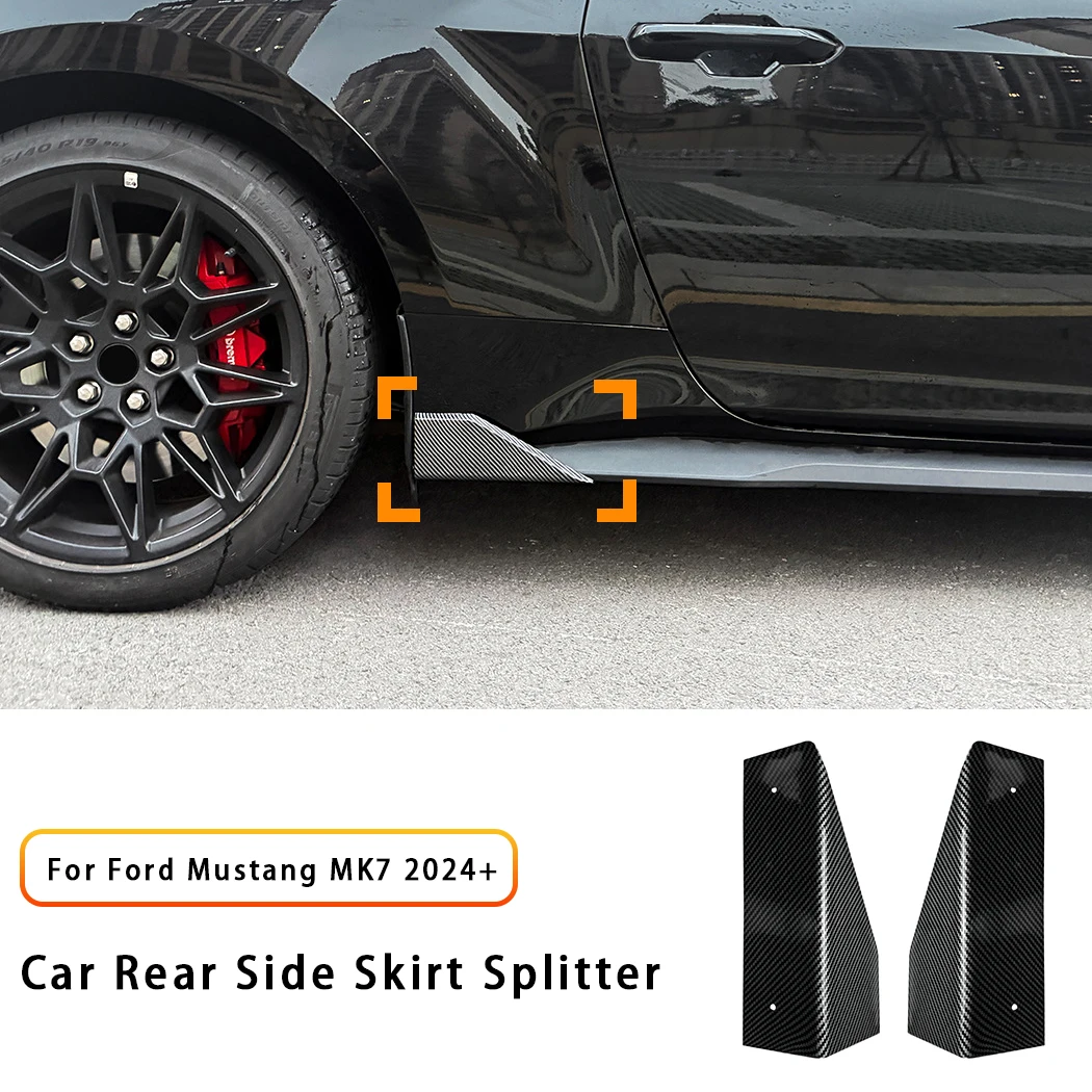 2PCS Car Rear Bumper Lip Trim Protector Car Side Skirt Cover Car Corner Bumper Guards Accessory For Ford Mustang MK7 2024+
