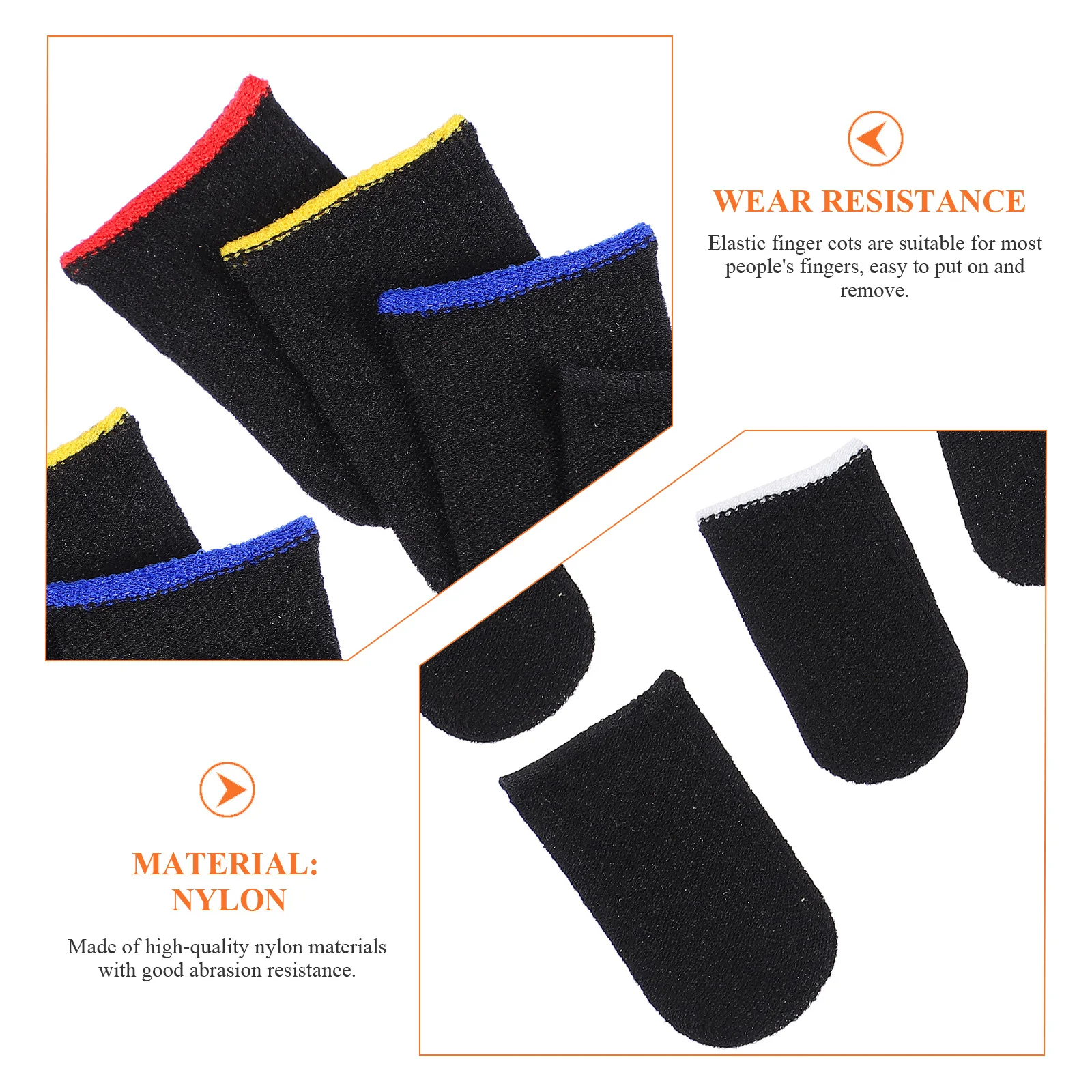 

10Pcs Gaming Thumb Cover Premium Craftsmanship Breathable Finger Sleeve for Mobile Game Enhancement Non-Slip Secure Fit