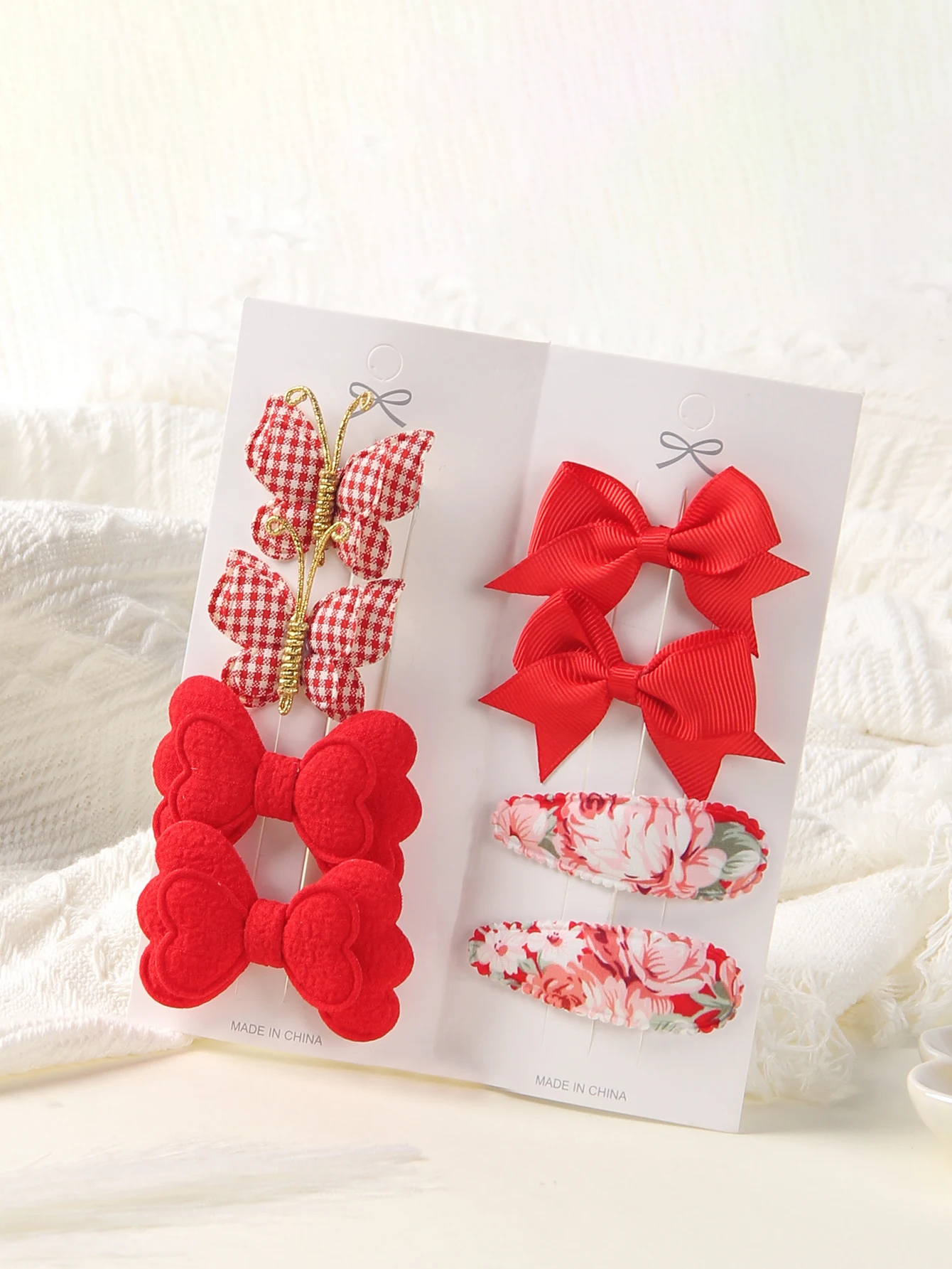 4/6/8 pièces 6 Styles fille meilleur coffret cadeau solide en Nylon sûr mignon arc de cheveux pince à cheveux tissé à la main pour enfants accessoires de cheveux pince pour enfants