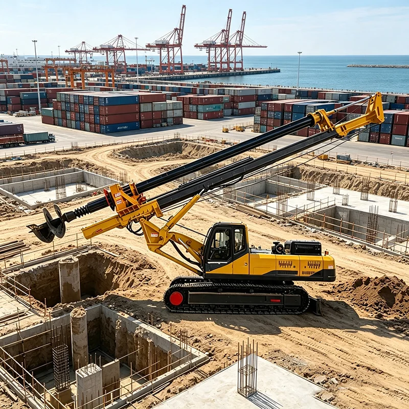 Energy Saving Hydraulic Rotary Piling Rig Compact Drill Rig for Long Time Foundation Construction