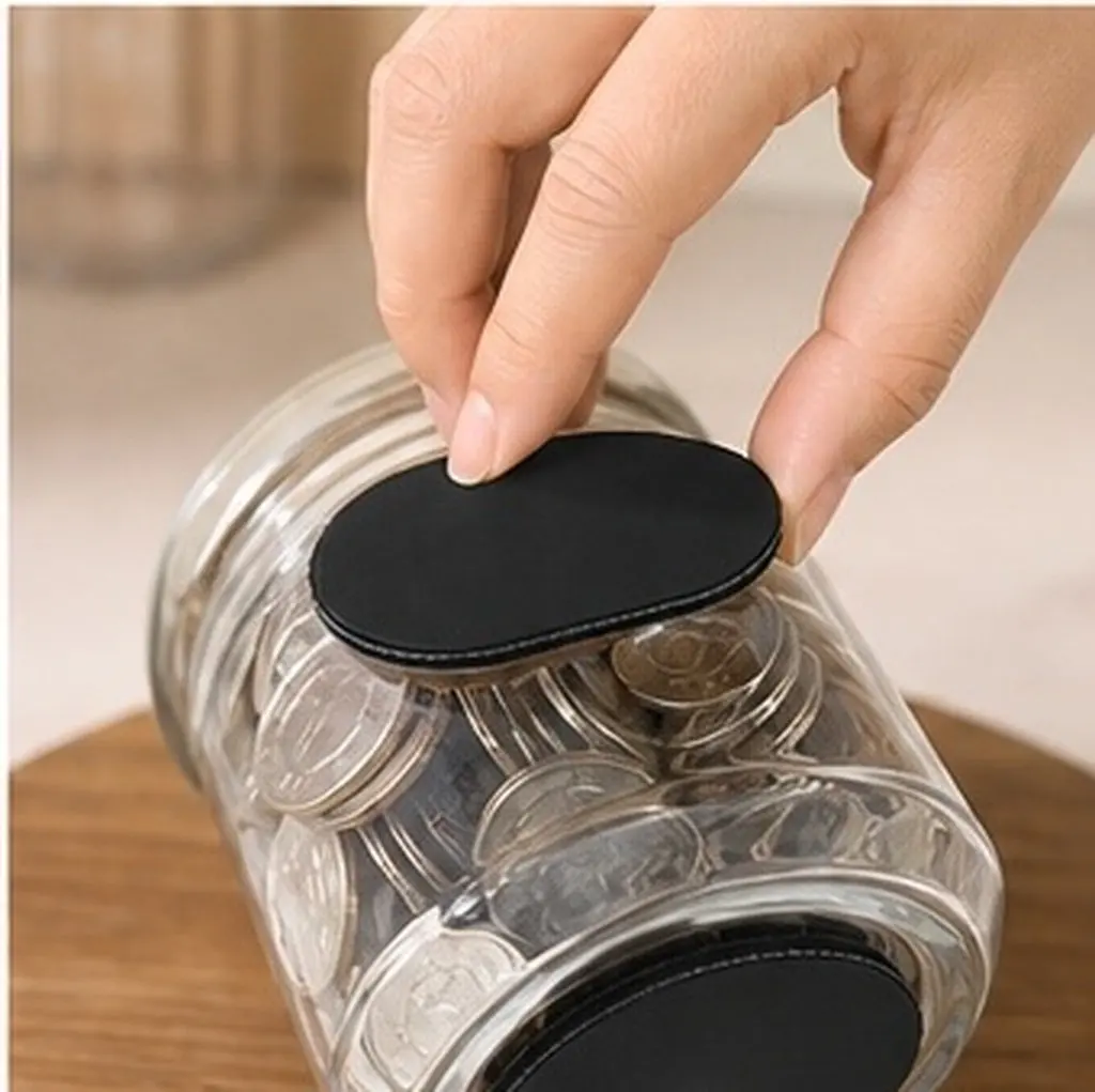 40Pcs Double Layer Oval Silicone Stopper for Money Box Piggy Bank Plug Covers Saving Box Bottom Plugs Tight Seal Dustproof