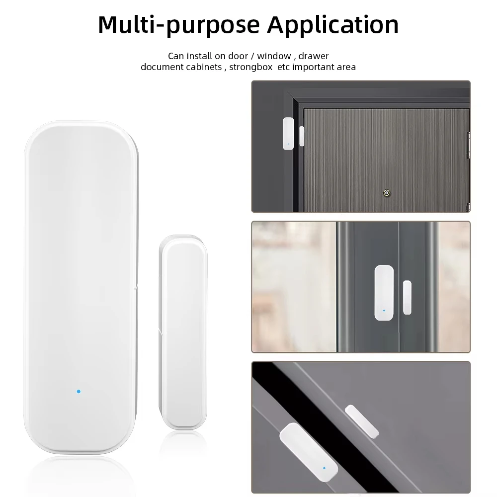 Tuya Zigbee Window Door Sensor With AAA Battery Smart Home Security Alarm System Voice Control Via Alexa Google Home Smart