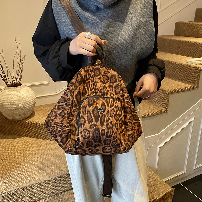 

Women's nylon new leopard print shoulder bag backpack handbag ita bag bolsas femininas bags for woman 백팩 рюкзак