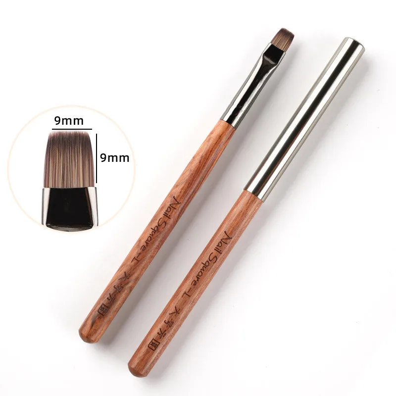 خشب الصندل مقبض مسمار الفن فرشاة قلم تلوين القلم كبير مربع مستدير العلاج بالضوء القلم هالة القلم مسمار قلم رسم زهرة القلم #5