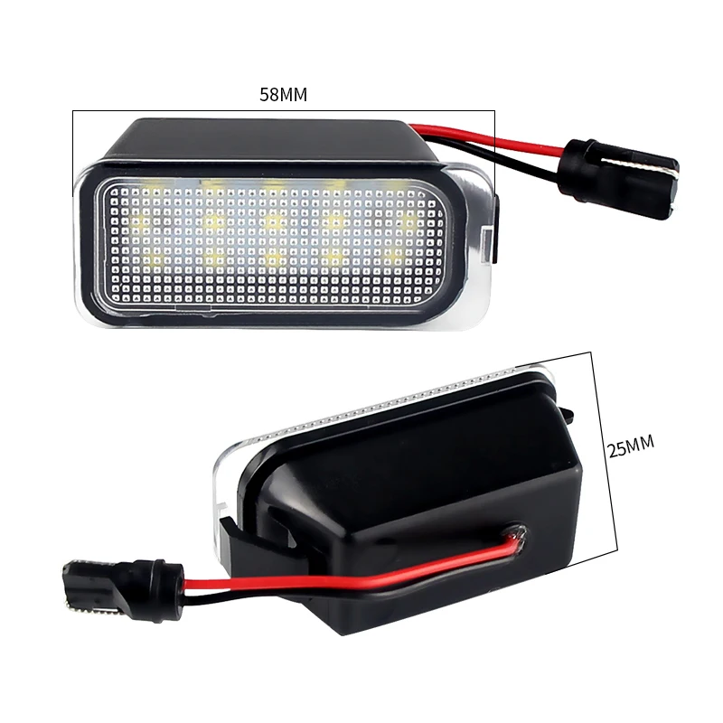 2Pcs LED License Number Plate Light Lamps for Ford KUGA S MAX MONDEO MK4 MK5 MK2 FIESTA 2008-2019 FOCUS 12V