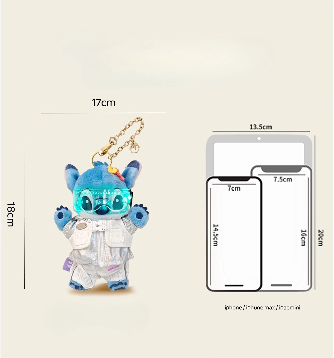 قلادة دمية ستيتش، سحر حقيبة ليلو وستيتش، سلسلة مفاتيح قطيفة، للحقائب، هدية إكسسوارات صغيرة لطيفة قابلة للجمع #3