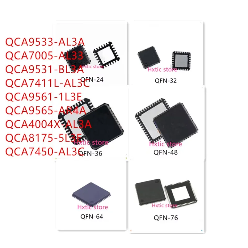 10PCS QCA9533-AL3A QCA7005-AL33 QCA9531-BL3A QCA7411L-AL3C QCA9561-1L3E QCA9565-AR4A QCA4004X-AL3A QCA8175-5L3E QCA7450-AL3C IC