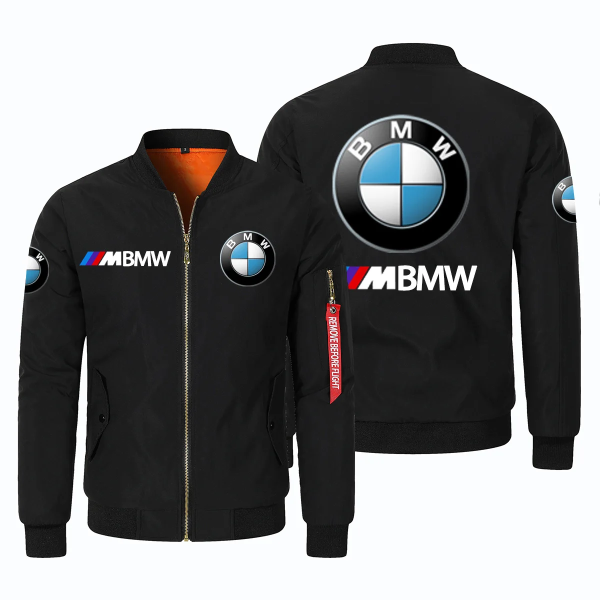 BMW Men's Winter Velour Jacket 2025 High Quality Oversized Outdoor Sports Motorcycle Jacket Velour Warm Jacket BMW Logo Jacket