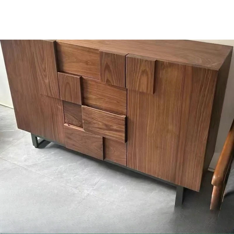 

Solid wood Japanese side cabinet Living room modern light luxury storage locker Dining room storage side cabinet