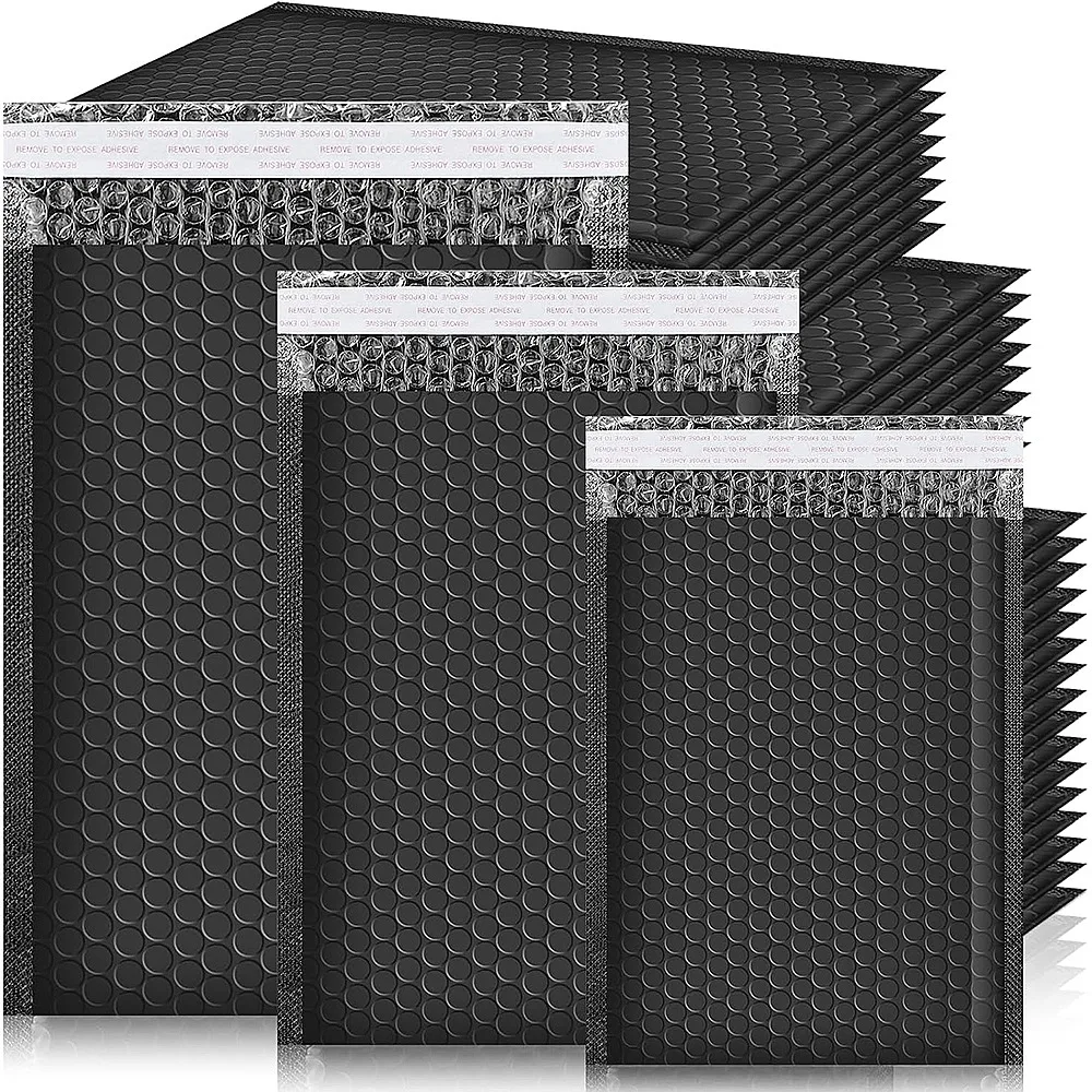 20Pcs Black Bubble Mailers Self Seal Padded Envelopes for Small Business Shipping Packaging Bubble Mailer Packing Bags