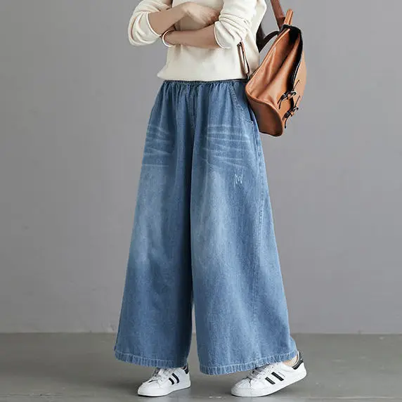 Mom Jeans Wide Leg Pant Women Pants High Waist Jean Baggy Clothes Korean Fashion Women\'s Clothing 2024 Streetwear Y2k Urban Warm