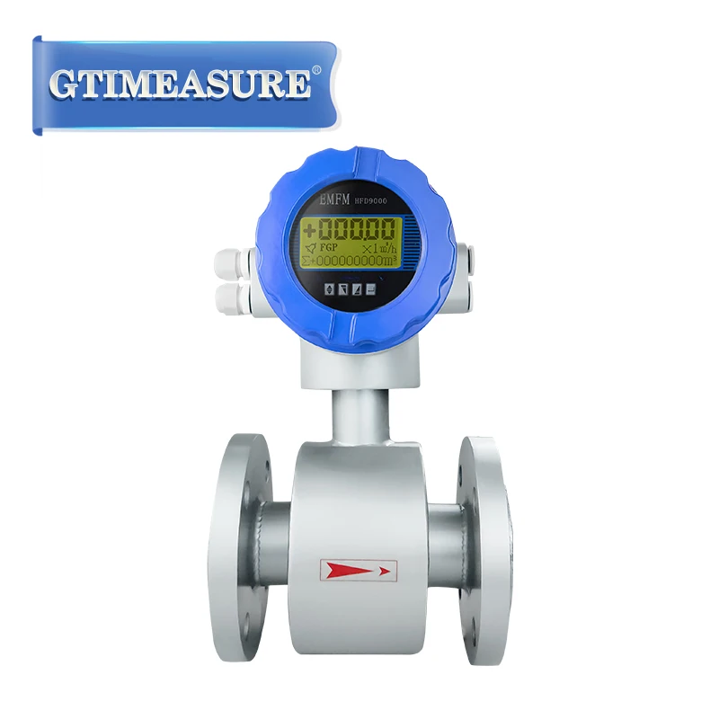 DN65 DN80 DN100 Electromagnetic Flowmeter for Sewage Waste Water Electronic Integrated Flow Meter 4-20mA