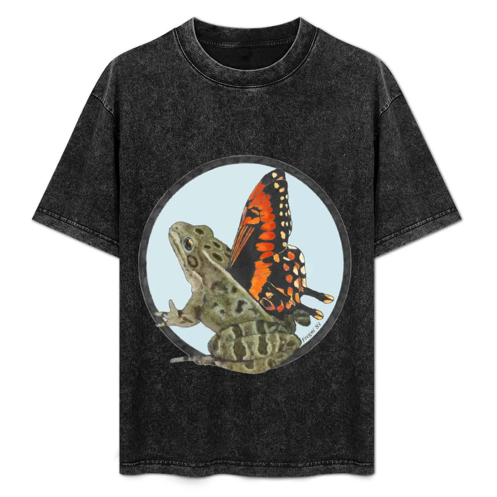

Butterfly Frog T-Shirt Work Duty Casual T-Shirt