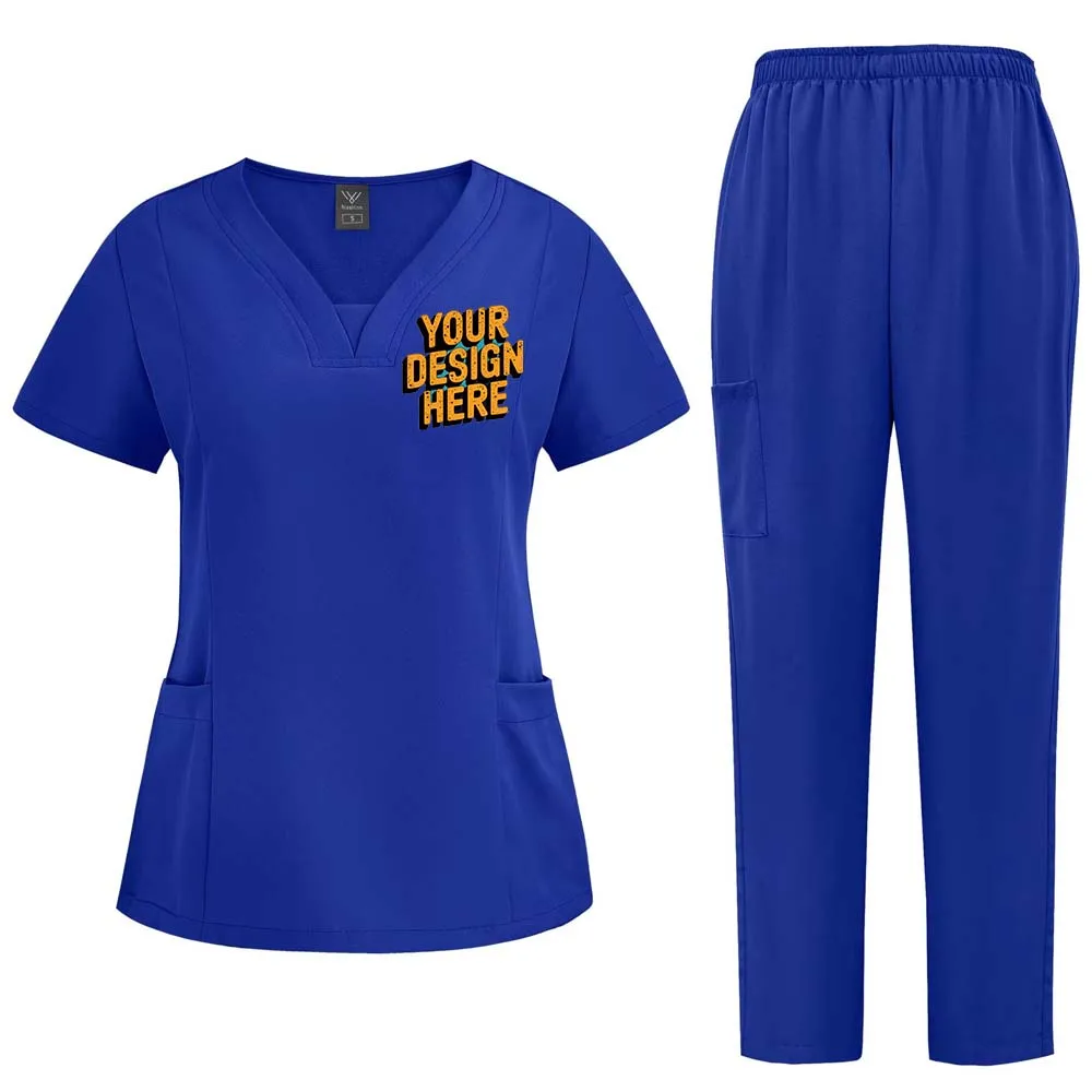 Vêtements de lavage des mains, vêtements de travail médical, costume de médecin et d'infirmière, décontracté, ample, grande taille, uniforme multicolore, Logo personnalisé gratuit