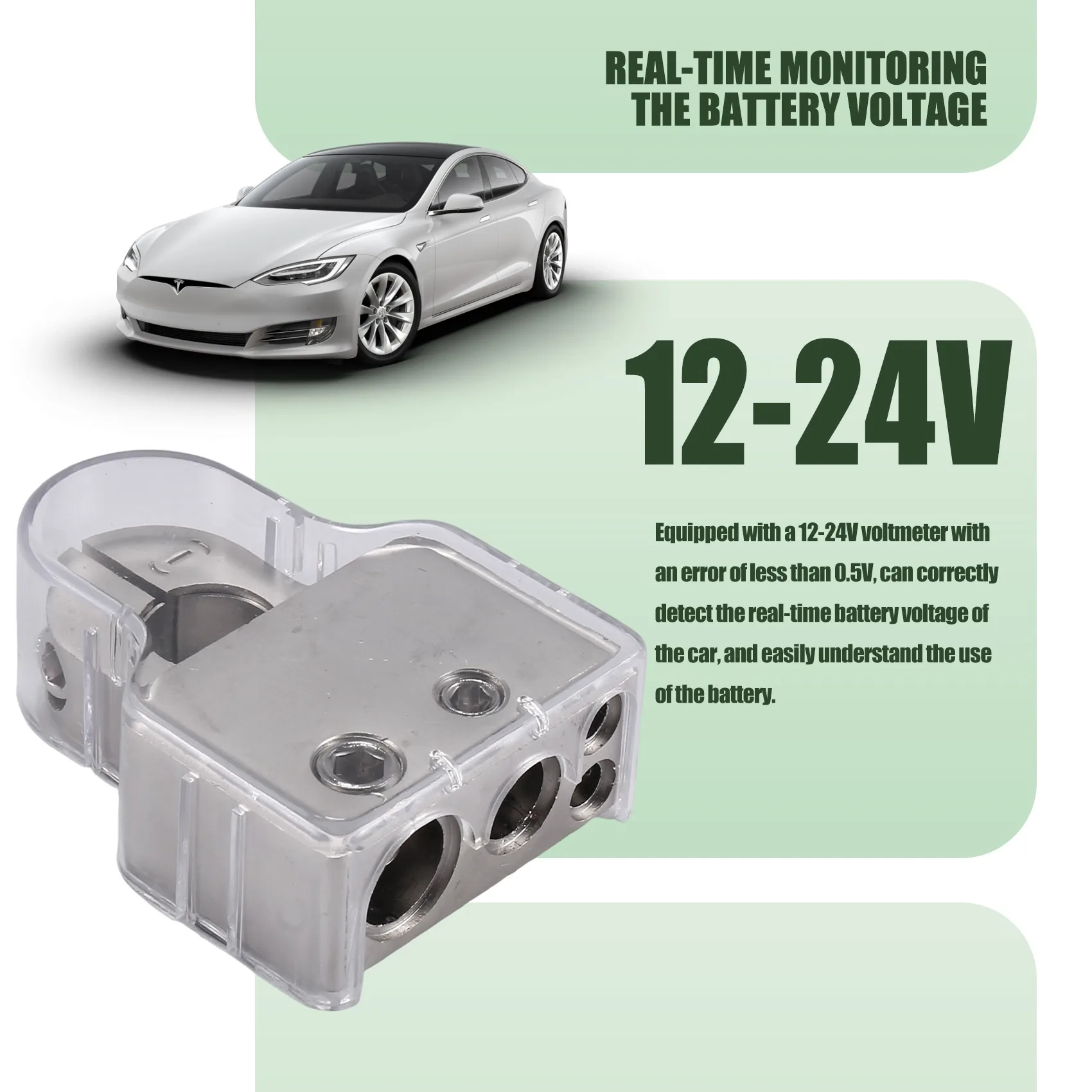 12V 24V Car Battery Terminal Connectors Strong Versatility 0 4 8 Gauge AWG Battery Clamp