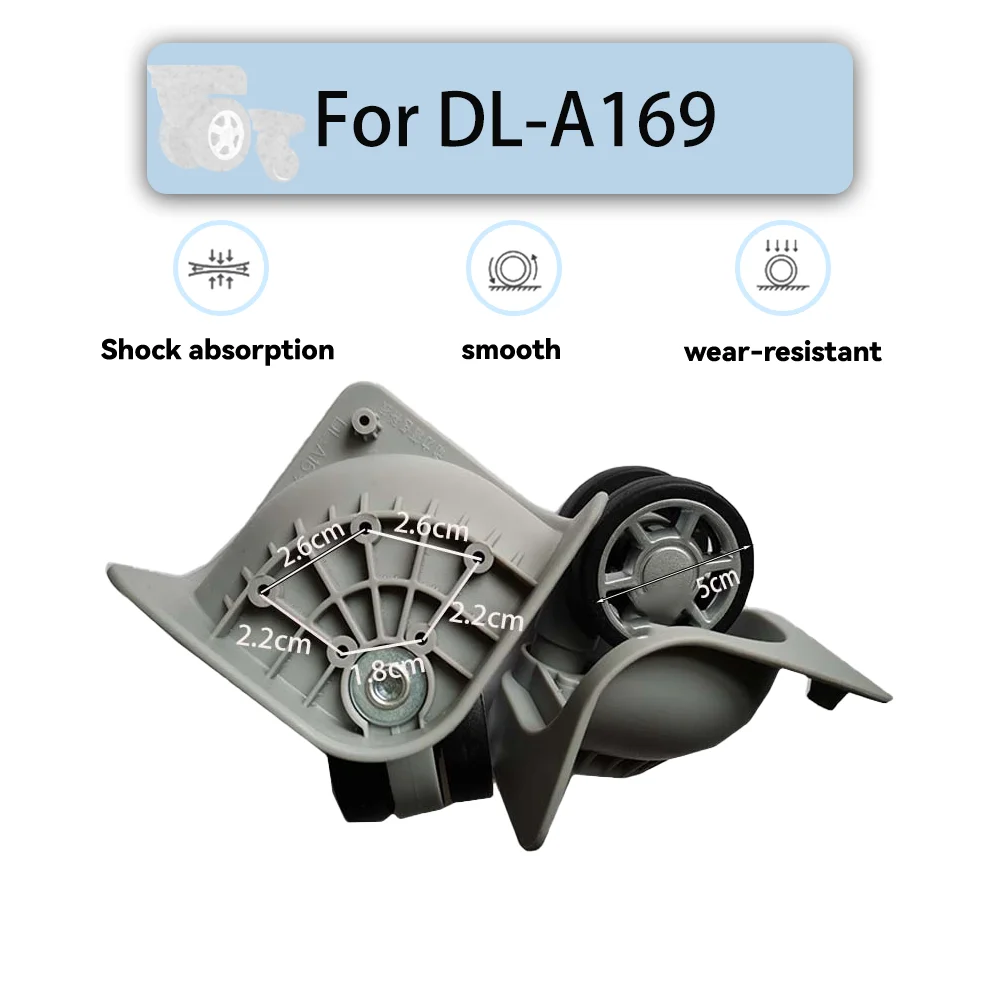 For DL-A169 Grey Universal Wheel Replacement Suitcase Rotating Smooth Silent Shock Absorbing Wheel Accessories Wheels Casters