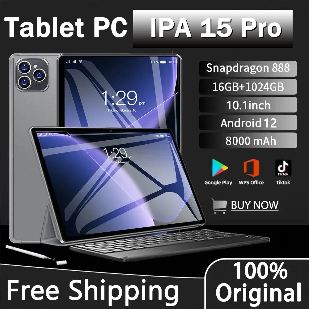 

2024 Global Version Pa15 Pro 10.1 Inch HD Original Tablet 5G Wifi Android Google Play 8000mAh Tablets PC Global 4K HD Mi Tab