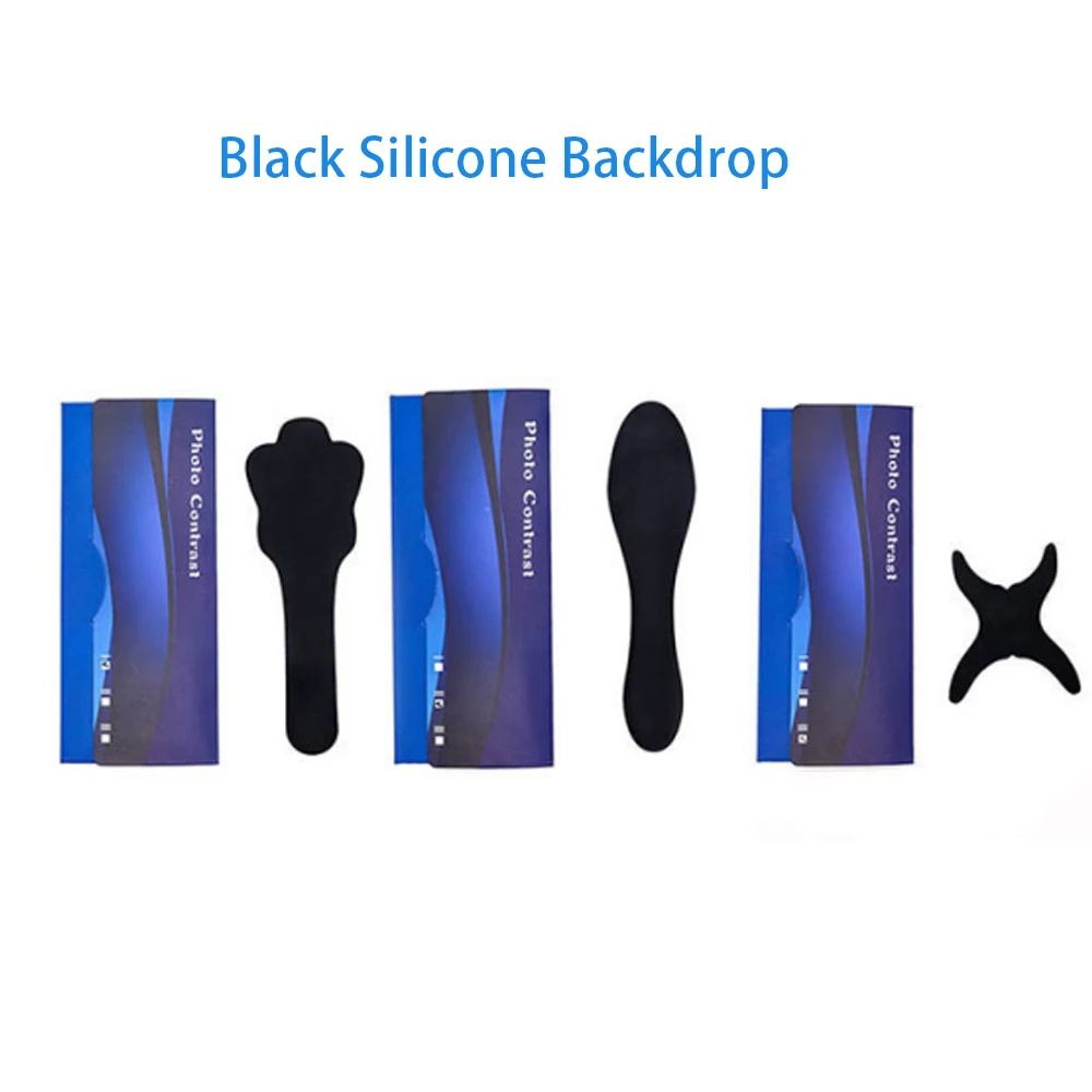 Scheda di contrasto per fotografia ortodontica dentale Scheda flessibile in silicone con sfondo nero Contrasto pieghevole Autoclavabile OralCare