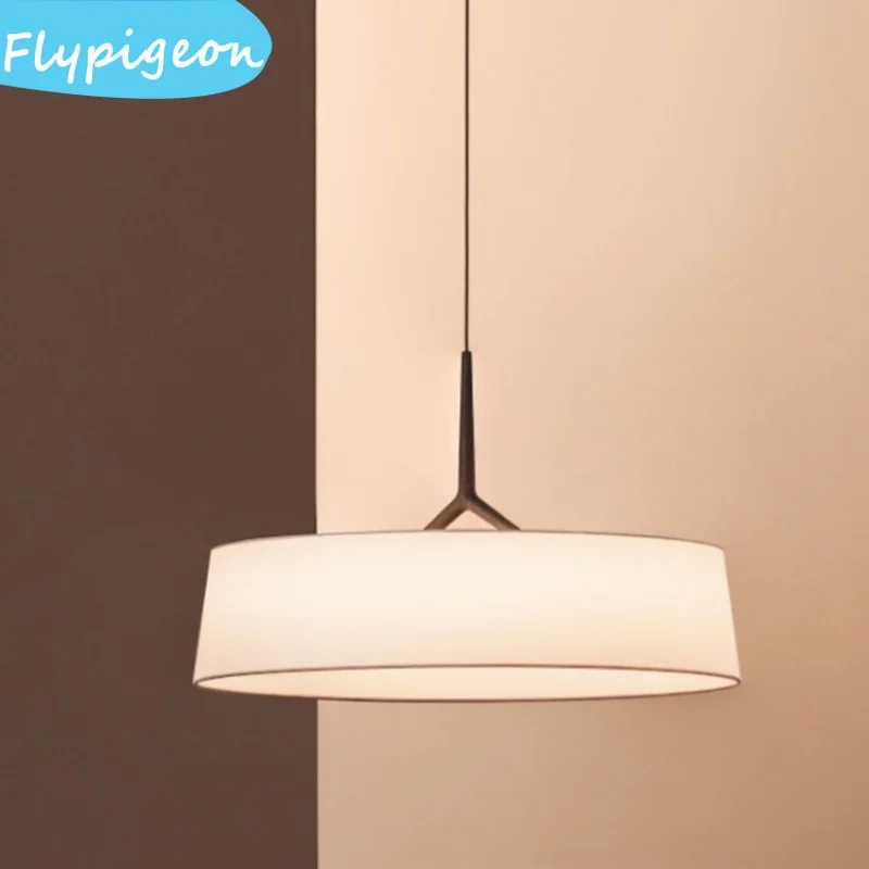 الشمال الحديثة LED النسيج قلادة ضوء التعميم الحد الأدنى تصميم لطاولة الطعام غرفة المعيشة ديكور غرفة نوم مصابيح متدلية #3