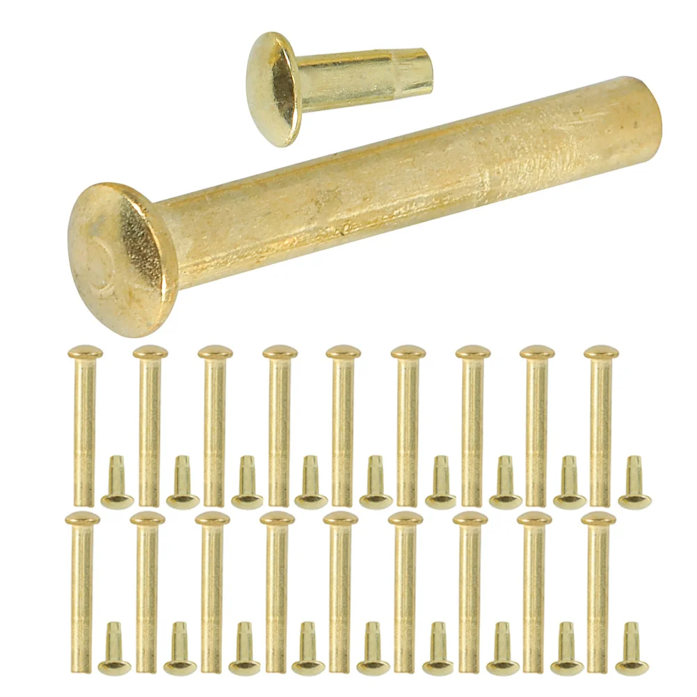 

20 set Folding Fan Rivets 24Mm Golden Metal Repair Kit For Handheld Bamboo Paper Fans Replacement Axle Fastener Diy Craft
